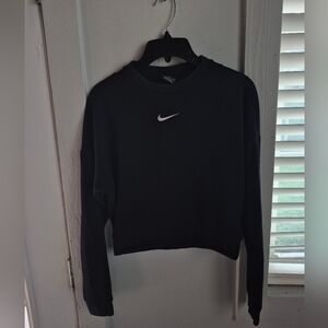 Nike Women's Black Cropped Sweatshirt